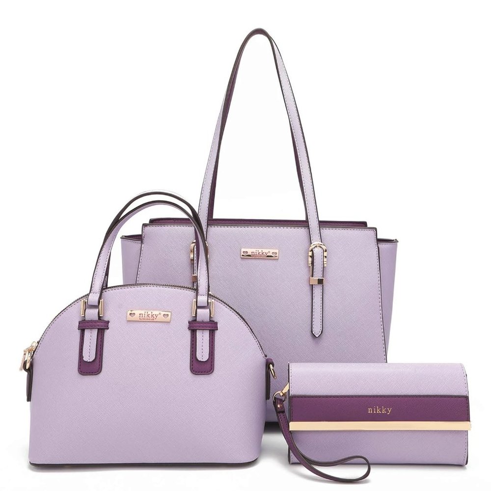 Leah Shoulder Bag 3-Piece Set NK12310 Lavender